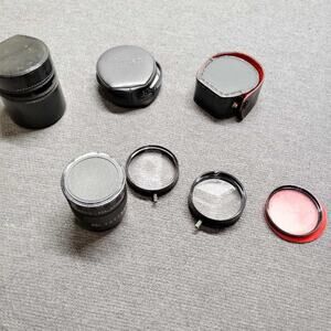 Vintage Kenko 3X Teleplus Teleconverter Vivitar Hoya 55mm Filters Cases Lot of 4